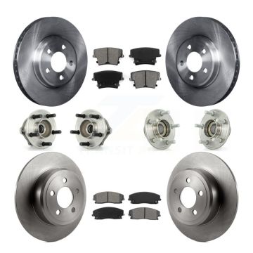 Front Rear Hub Bearing Brake Rotor & Pad Kit (10Pc) For Chrysler 300 Dodge Charger Magnum KBB-109546