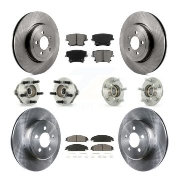 Front Rear Hub Bearing Brake Rotor & Pad Kit (10Pc) For Chrysler 300 Dodge Charger Magnum KBB-109547