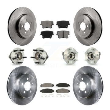 Front Rear Hub Bearing Brake Rotor & Pad Kit (10Pc) For Chrysler 300 Dodge Charger Magnum KBB-109552