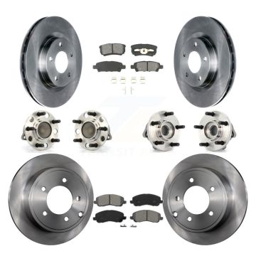Front Rear Hub Bearing Brake Rotor Pads Kit (10Pc) For Chrysler Dodge Sebring Avenger 200 KBB-109599