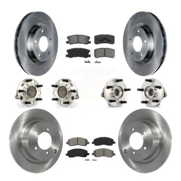 Front Rear Hub Bearing Brake Rotor Pads Kit (10Pc) For Chrysler Sebring Dodge Avenger 200 KBB-109600