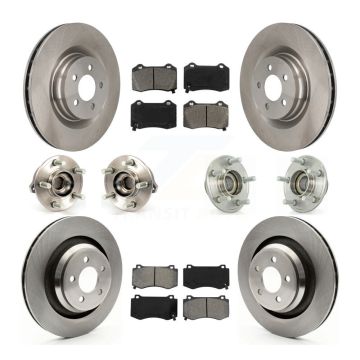 Front Rear Hub Bearing Disc Brake Rotor And Pad Kit (10Pc) For Dodge Chrysler 300 Charger KBB-109637