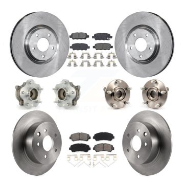 Front Rear Hub Bearing Brake Rotor Pad Kit (10Pc) For Nissan Sentra SE-R Spec V with 2.5L KBB-109680