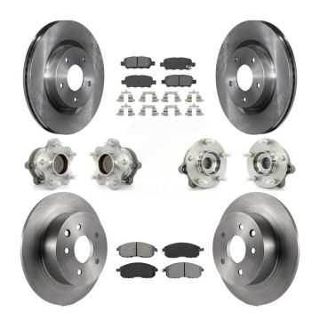 Front Rear Hub Bearings Assembly Disc Brake Rotors And Pads Kit (10Pc) For Nissan Altima KBB-109681