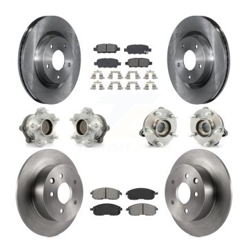 Front Rear Hub Bearings Assembly Disc Brake Rotors And Pads Kit (10Pc) For Nissan Altima KBB-109683