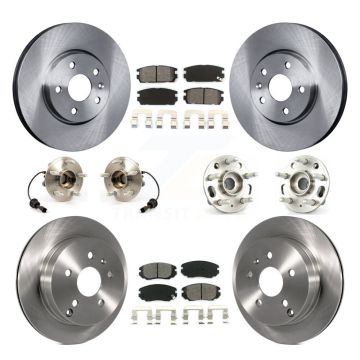 Front Rear Hub Bearing Disc Brake Rotor Pads Kit (10Pc) For Chevrolet Equinox GMC Terrain KBB-109720