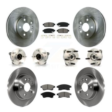 Front Rear Hub Bearing Disc Brake Rotor And Pads Kit (10Pc) For 2011-2012 Chevrolet Cruze KBB-109721