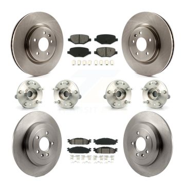 Front Rear Hub Bearings Assembly Disc Brake Rotors And Pads Kit (10Pc) For Ford Explorer KBB-109722