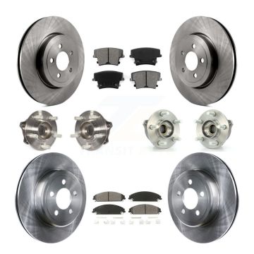 Front Rear Hub Bearing Disc Brake Rotor And Pad Kit (10Pc) For Dodge Charger Chrysler 300 KBB-109770