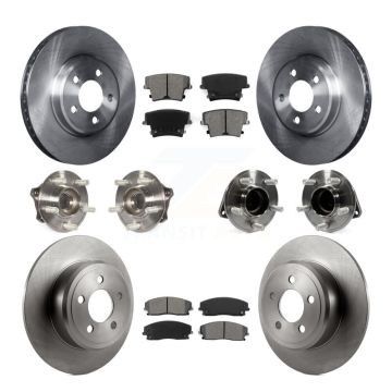 Front Rear Hub Bearing Disc Brake Rotor And Pad Kit (10Pc) For Dodge Charger Chrysler 300 KBB-109772