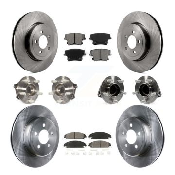 Front Rear Hub Bearing Brake Rotor & Pad Kit (10Pc) For Dodge Charger Challenger Chrysler KBB-109773