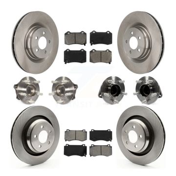 Front Rear Hub Bearing Disc Brake Rotors And Pads Kit (10Pc) For Dodge Charger Challenger KBB-109775
