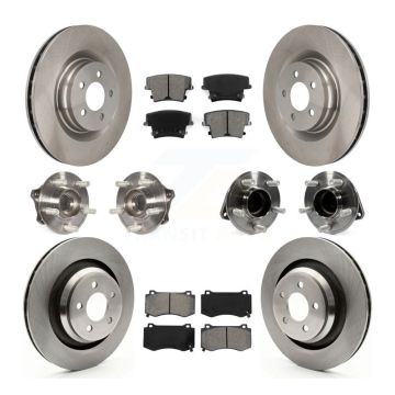 Front Rear Hub Bearings Assembly Disc Brake Rotors And Pads Kit (10Pc) For Dodge Charger KBB-109776