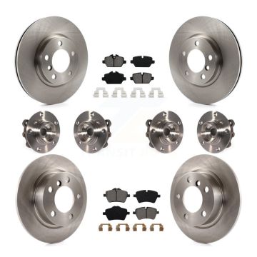 Front Rear Hub Bearing Disc Brake Rotor Pad Kit (10Pc) For Mini Cooper Countryman Paceman KBB-109778
