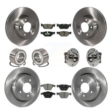 Front Rear Hub Bearings Assembly Disc Brake Rotors And Pads Shoes Kit (10Pc) For BMW 328i KBB-109880
