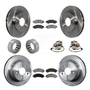 Front Rear Hub Bearing Brake Rotor Pad Shoe Kit (10Pc) For Chevrolet GMC Blazer S10 Jimmy KBB-109883