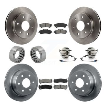 Front Rear Hub Bearing Brake Rotor Pad Shoe Kit (10Pc) For Chevrolet Astro GMC Safari RWD KBB-109897