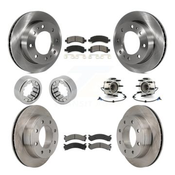 Front Rear Hub Bearing Disc Brake Rotor Pad Shoe Kit (10Pc) For GMC Savana 2500 Chevrolet KBB-110020