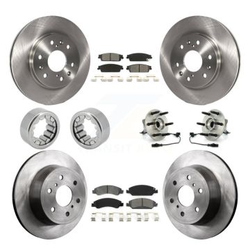 Front Rear Hub Bearing Brake Rotor & Pad Shoe Kit (10Pc) For Chevrolet Silverado 1500 GMC KBB-110037