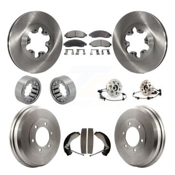 Front Rear Hub Bearing Brake Rotor Pads Shoe Kit (10Pc) For Chevrolet Colorado GMC Canyon KBB-110154