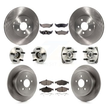 Front Rear Hub Bearing Disc Brake Rotor Pad Kit (10Pc) For Chrysler Sebring Dodge Stratus KBB-110202