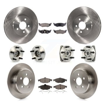 Front Rear Hub Bearing Disc Brake Rotor Pad Kit (10Pc) For Chrysler Sebring Dodge Stratus KBB-110203