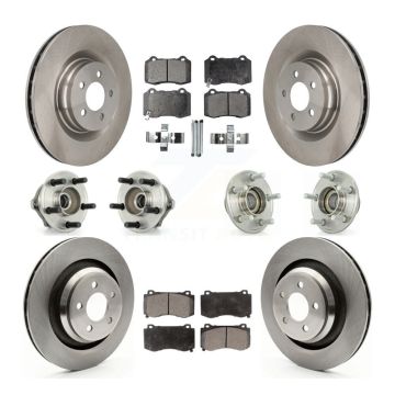 Front Rear Hub Bearing Brake Rotor & Pad Kit (10Pc) For Chrysler 300 Dodge Charger Magnum KBB-110255