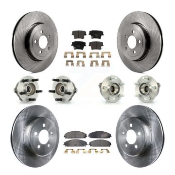 Front Rear Hub Bearing Brake Rotor & Pad Kit (10Pc) For Chrysler 300 Dodge Charger Magnum KBB-110258