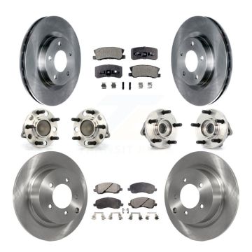 Front Rear Hub Bearing Brake Rotor Pads Kit (10Pc) For Chrysler Sebring Dodge Avenger 200 KBB-110303