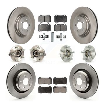 Front Rear Hub Bearing Disc Brake Rotor And Pad Kit (10Pc) For Dodge Chrysler 300 Charger KBB-110339