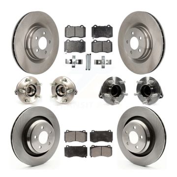 Front Rear Hub Bearing Disc Brake Rotor And Pad Kit (10Pc) For Dodge Chrysler 300 Charger KBB-110346