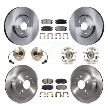 Front Rear Hub Bearing Disc Brake Rotor Pads Kit (10Pc) For Chevrolet Equinox GMC Terrain KBB-110427