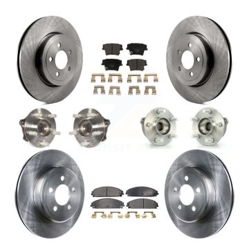 Front Rear Hub Bearing Disc Brake Rotor And Pad Kit (10Pc) For Dodge Charger Chrysler 300 KBB-110475
