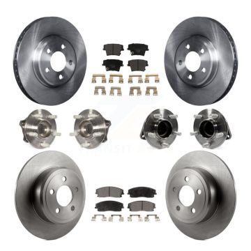 Front Rear Hub Bearing Disc Brake Rotor And Pad Kit (10Pc) For Dodge Charger Chrysler 300 KBB-110477