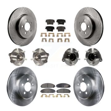 Front Rear Hub Bearing Brake Rotor & Pad Kit (10Pc) For Dodge Charger Challenger Chrysler KBB-110478