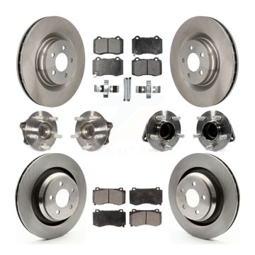 Front Rear Hub Bearing Disc Brake Rotors And Pads Kit (10Pc) For Dodge Charger Challenger KBB-110480