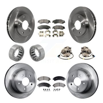 Front Rear Hub Bearing Brake Rotor Pad Shoe Kit (10Pc) For Chevrolet GMC Blazer S10 Jimmy KBB-110558