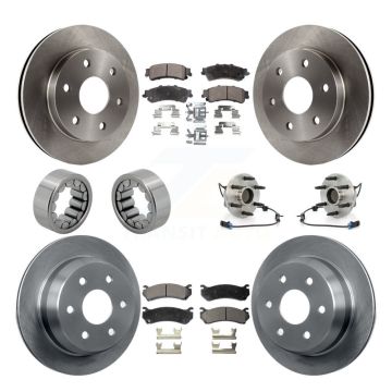 Front Rear Hub Bearing Brake Rotor Pad Shoe Kit (10Pc) For Chevrolet Astro GMC Safari RWD KBB-110572