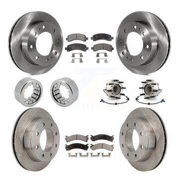 Front Rear Hub Bearing Disc Brake Rotor Pad Shoe Kit (10Pc) For GMC Savana 2500 Chevrolet KBB-110693