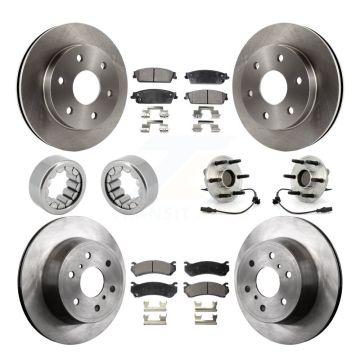 Front Rear Hub Bearing Disc Brake Rotor Pads Shoe Kit (10Pc) For Chevrolet Silverado 1500 KBB-110712