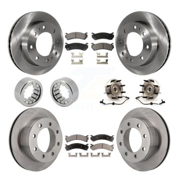 Front Rear Hub Bearing Brake Rotor Pad Shoe Kit (10Pc) For Chevrolet Silverado 2500 HD XL KBB-110714