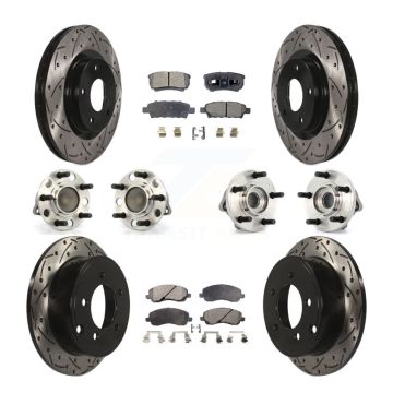 Front Rear Hub Bearing Coat Brake Rotor Pad Kit (10Pc) For Chrysler Dodge Sebring Avenger KBB-110774
