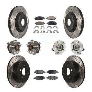 Front Rear Hub Bearing Coat Brake Rotor Pads Kit (10Pc) For Nissan Pathfinder Murano QX60 KBB-110872