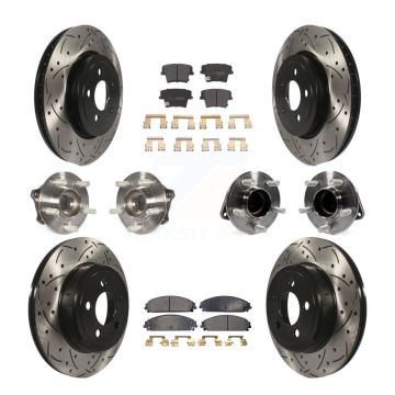 Front Rear Hub Bearing Coated Brake Rotor Pad Kit (10Pc) For Dodge Charger Challenger 300 KBB-110879