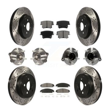 Front Rear Hub Bearing Coated Brake Rotor Pad Kit (10Pc) For Dodge Charger Challenger 300 KBB-111104