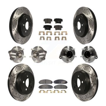Front Rear Hub Bearing Coated Brake Rotor Pad Kit (10Pc) For Dodge Charger Challenger 300 KBB-111324