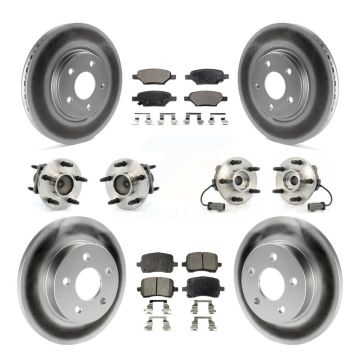 Front Rear Hub Bearing Coated Brake Rotor Pads Kit (10Pc) For Chevrolet Cobalt Saturn Ion KBB-111484