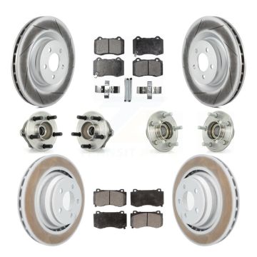 Front Rear Hub Bearing Coated Brake Rotor & Pad Kit (10Pc) For Chrysler 300 Dodge Charger KBB-111511