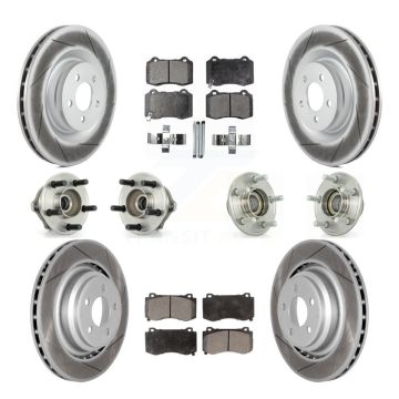 Front Rear Hub Bearing Coated Brake Rotor & Pad Kit (10Pc) For Chrysler 300 Dodge Charger KBB-111512