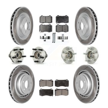 Front Rear Hub Bearing Coated Brake Rotor & Pad Kit (10Pc) For Chrysler 300 Dodge Charger KBB-111514